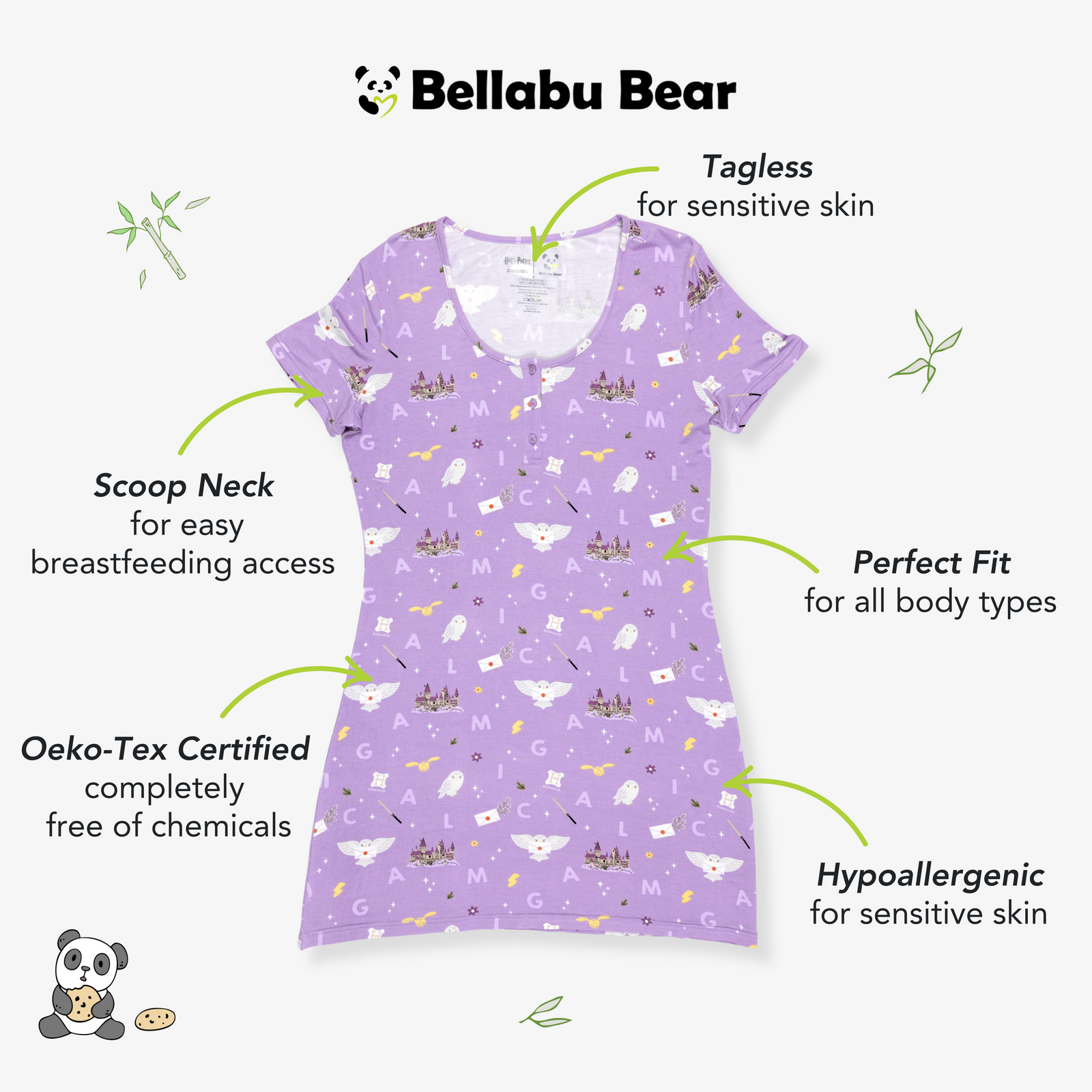 Hedwig's Magical Mail Bamboo Women's Nightgown