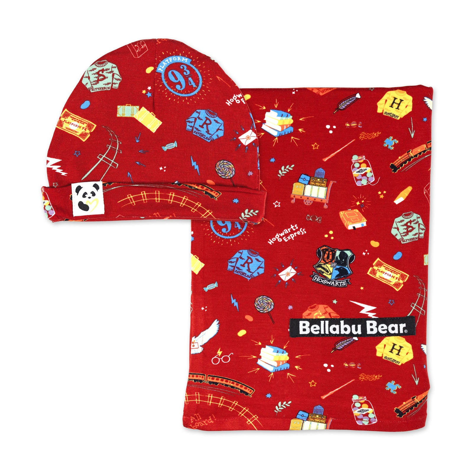 Hogwarts Express Bamboo Swaddle & Beanie Set
