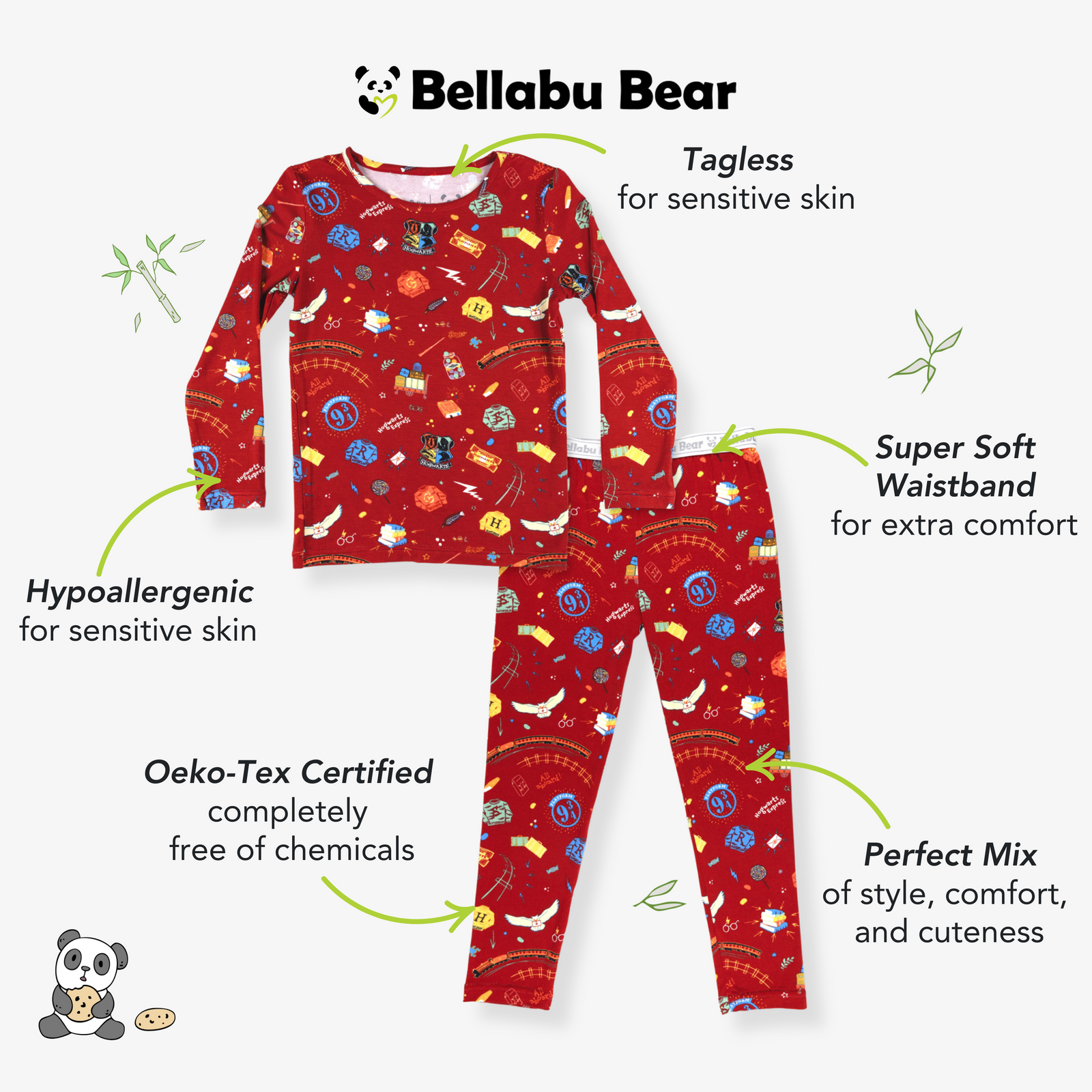 Hogwarts Express Bamboo Kids Pajamas