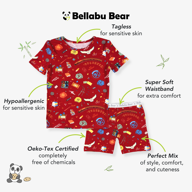Hogwarts Express Bamboo Kids Pajama Short Set