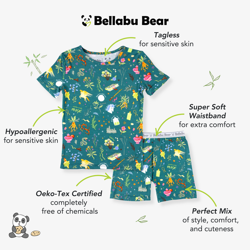 Mandrake's Potions & Herbs Bamboo Kids Pajama Short Set
