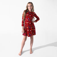 Hogwarts Express Bamboo Girls' Long Sleeve Dress