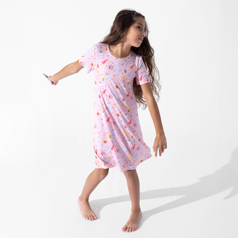 Happee Birthdae Harry Bamboo Girls' Short Sleeve Dress