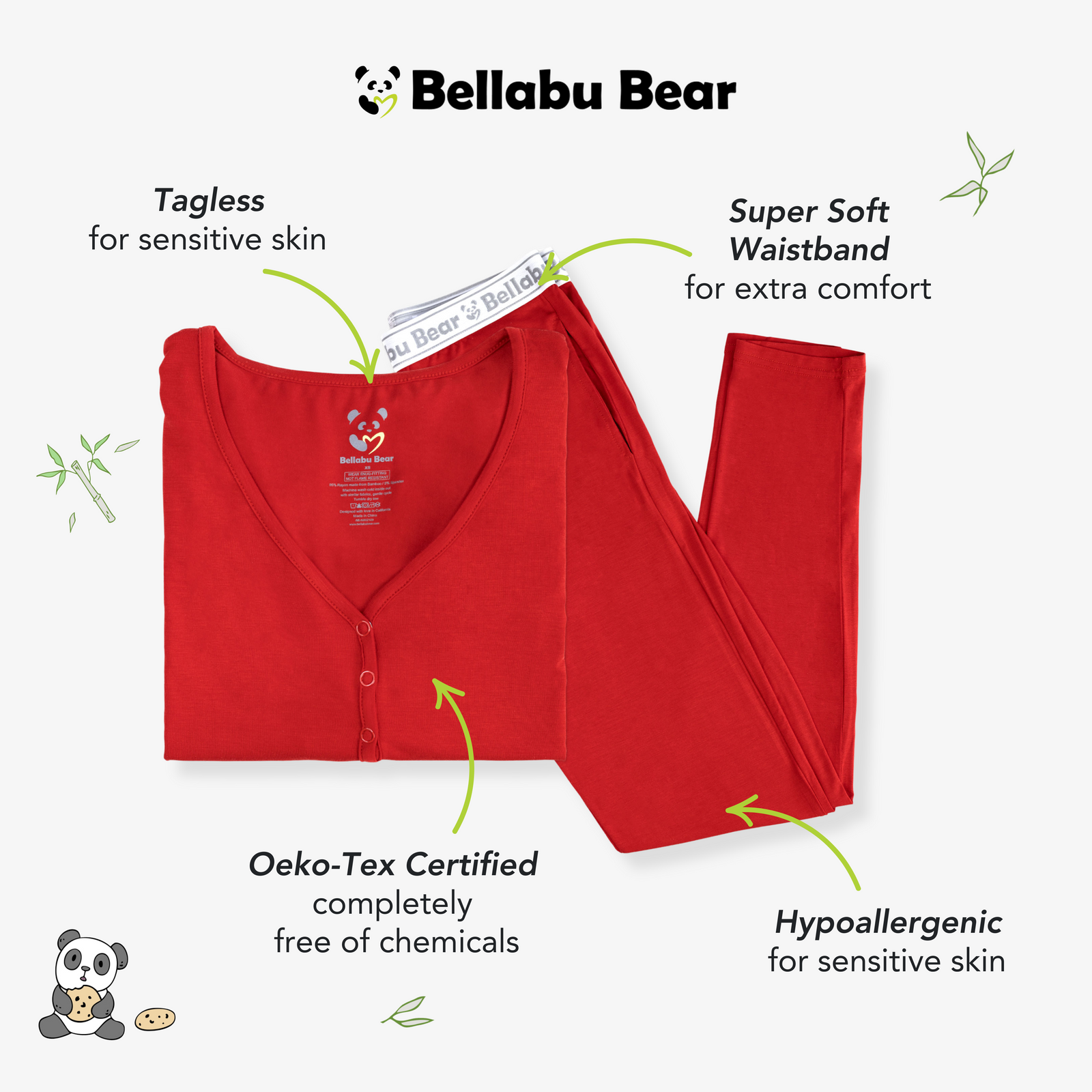 Winterberry Red Bamboo Women's Pajama Set