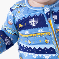Hanukkah Fair Isle Bamboo Convertible Footie
