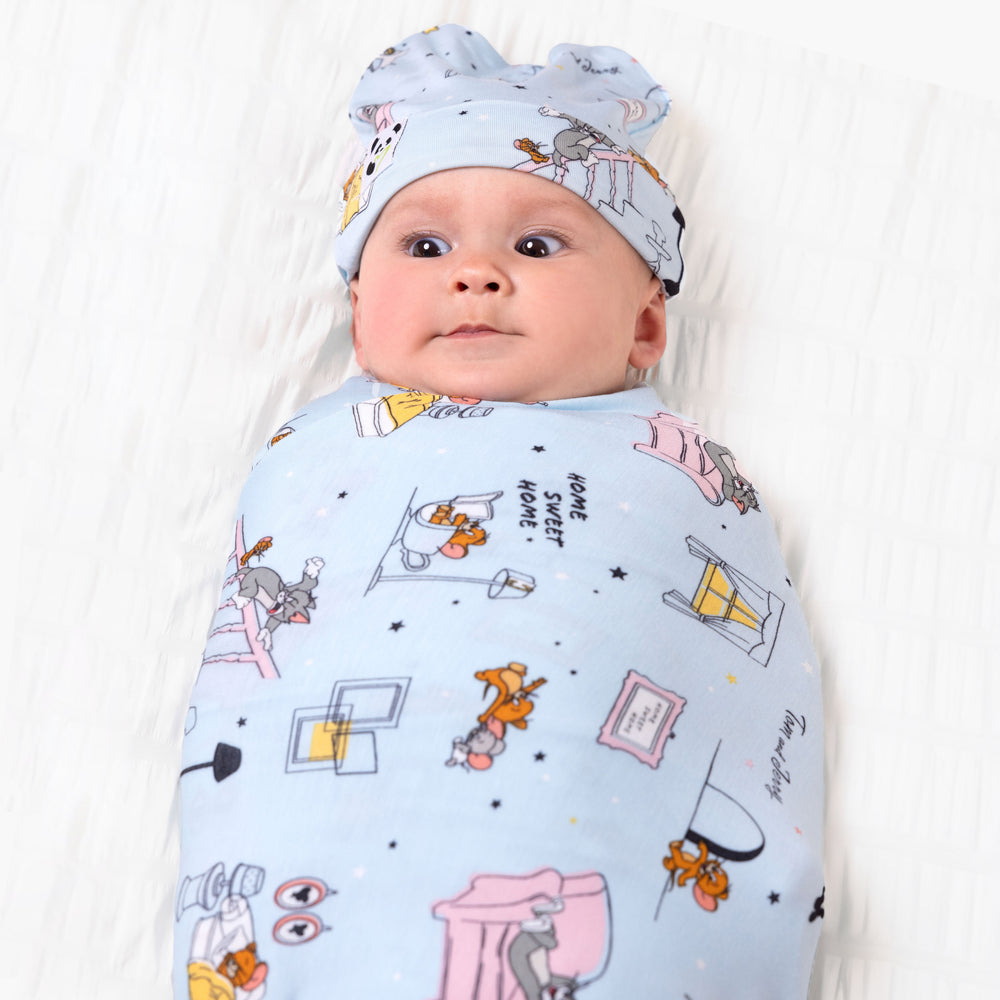 Tom & Jerry: Home Sweet Home Bamboo Swaddle & Beanie Set