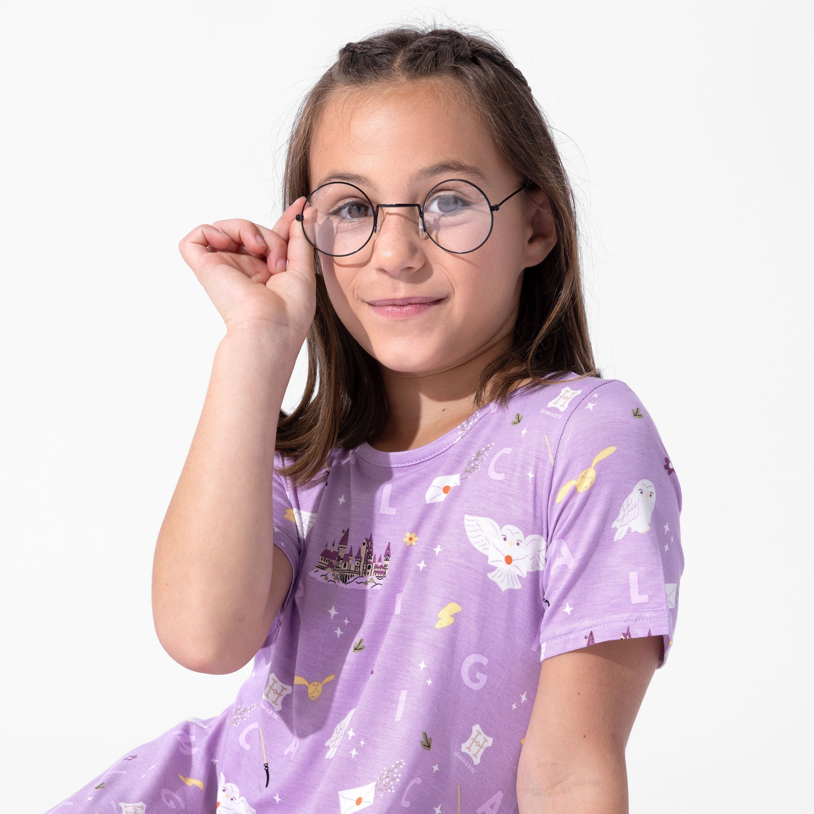 Hedwig's Magical Mail Bamboo Girls' Short Sleeve Dress