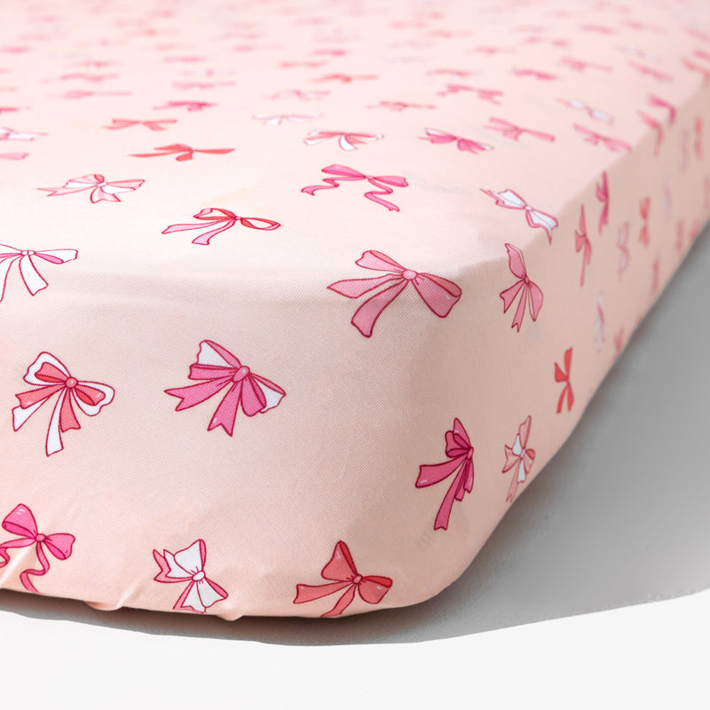 Take A Bow Bamboo Crib Sheet