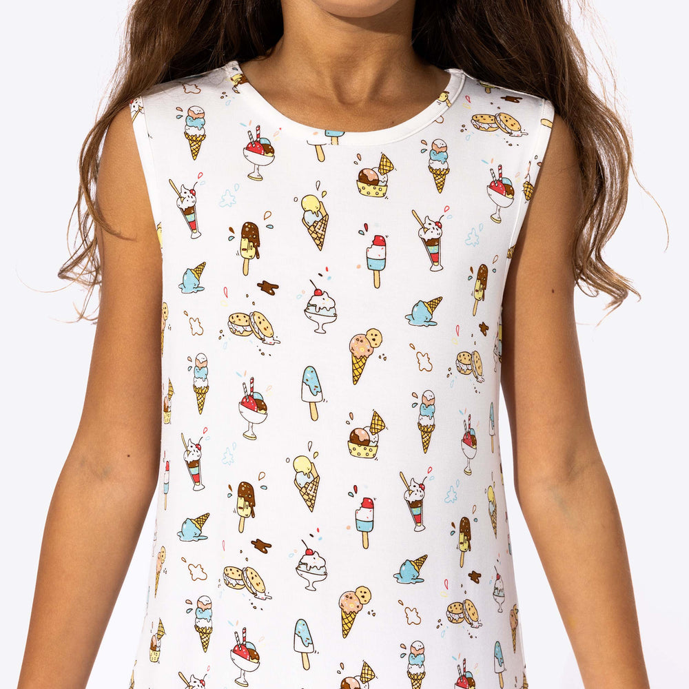 Ice Cream Bamboo Girls' Sleeveless Dress