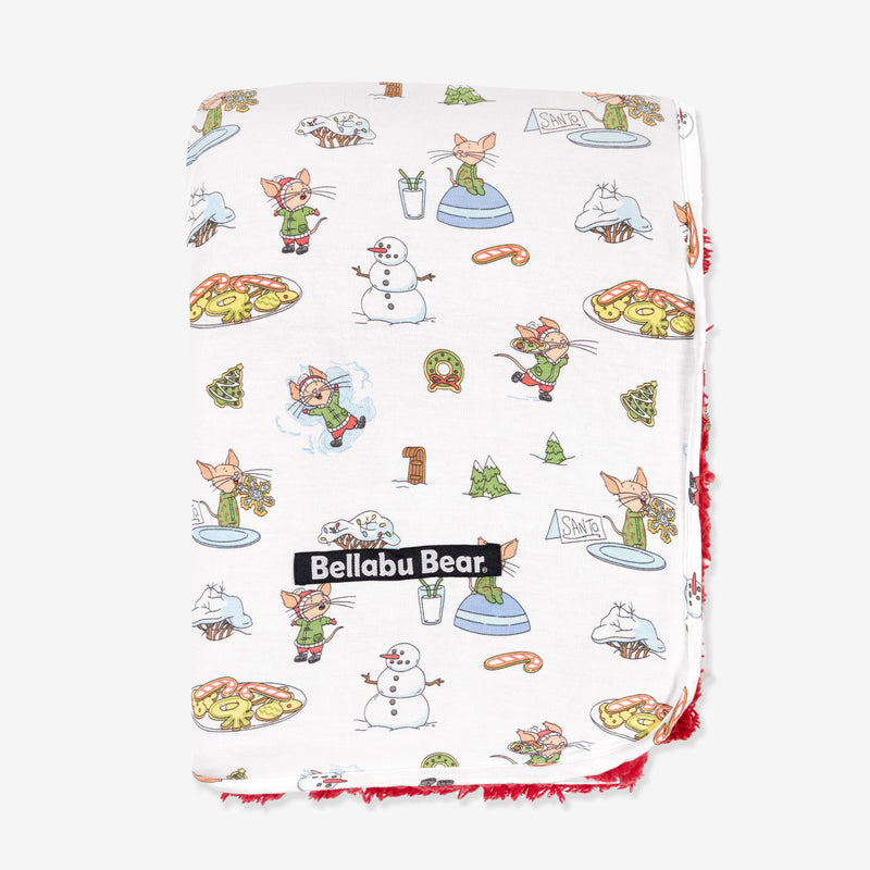 If You Give A Mouse A Cookie Christmas Bamboo Sherpa Blanket