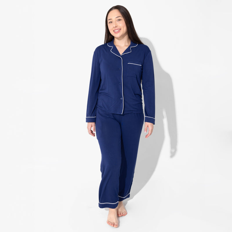 Starry Night Blue Bamboo Women's Pajama Set