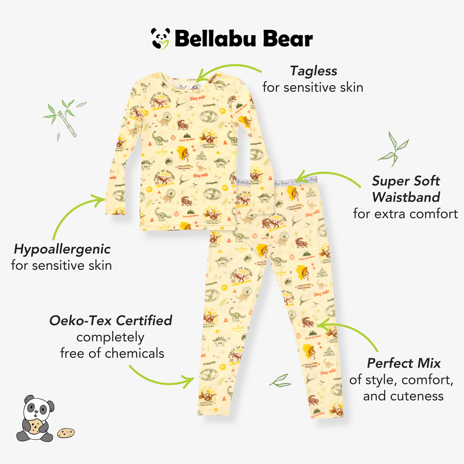 Jurassic Park: Origins Bamboo Kids Pajamas