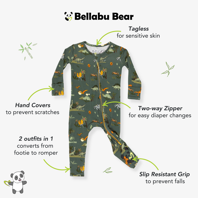 Jurassic Park: Safari Bamboo Convertible Footie