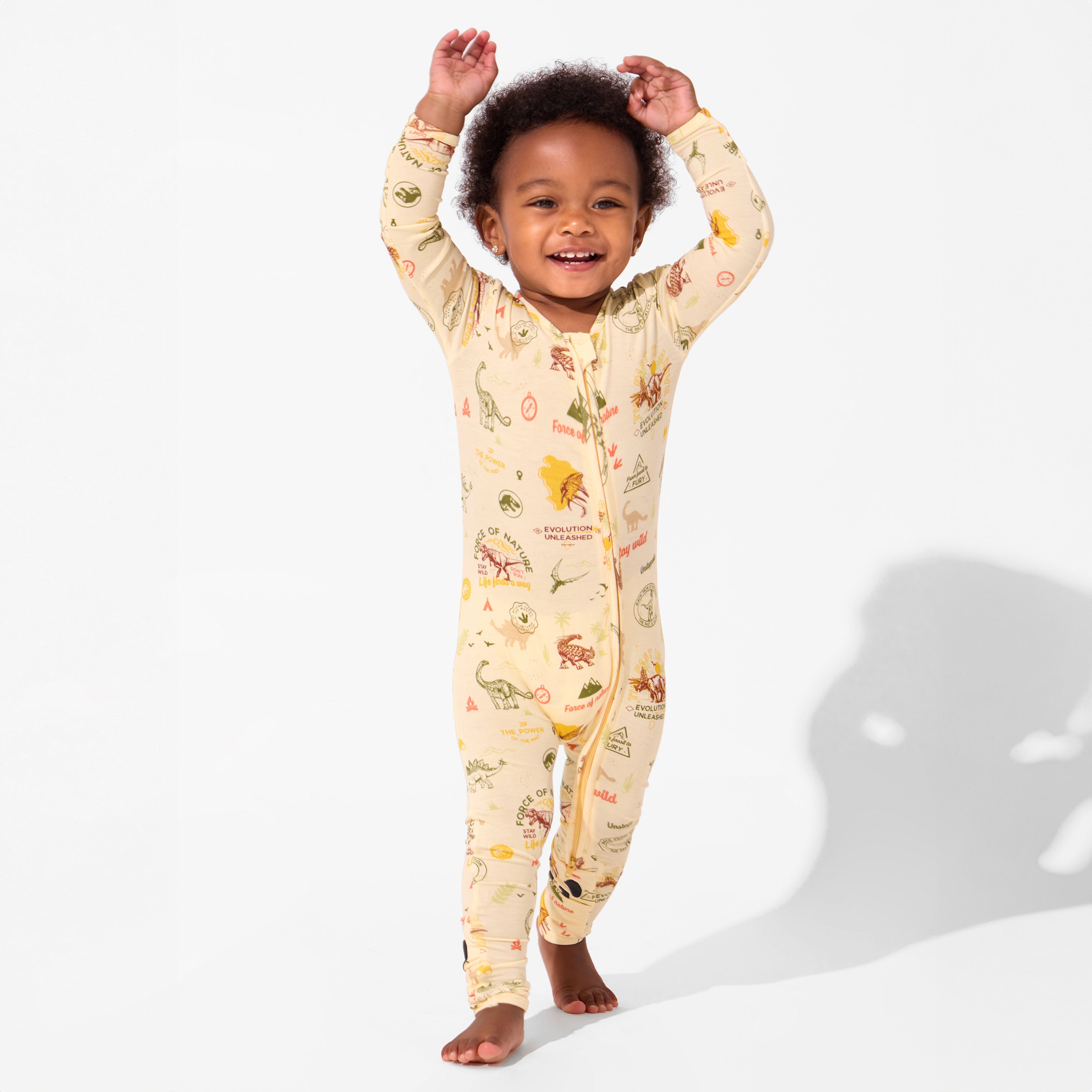 Roar & Snore in Style: Jurassic Park Origins Bamboo Footie Pajamas