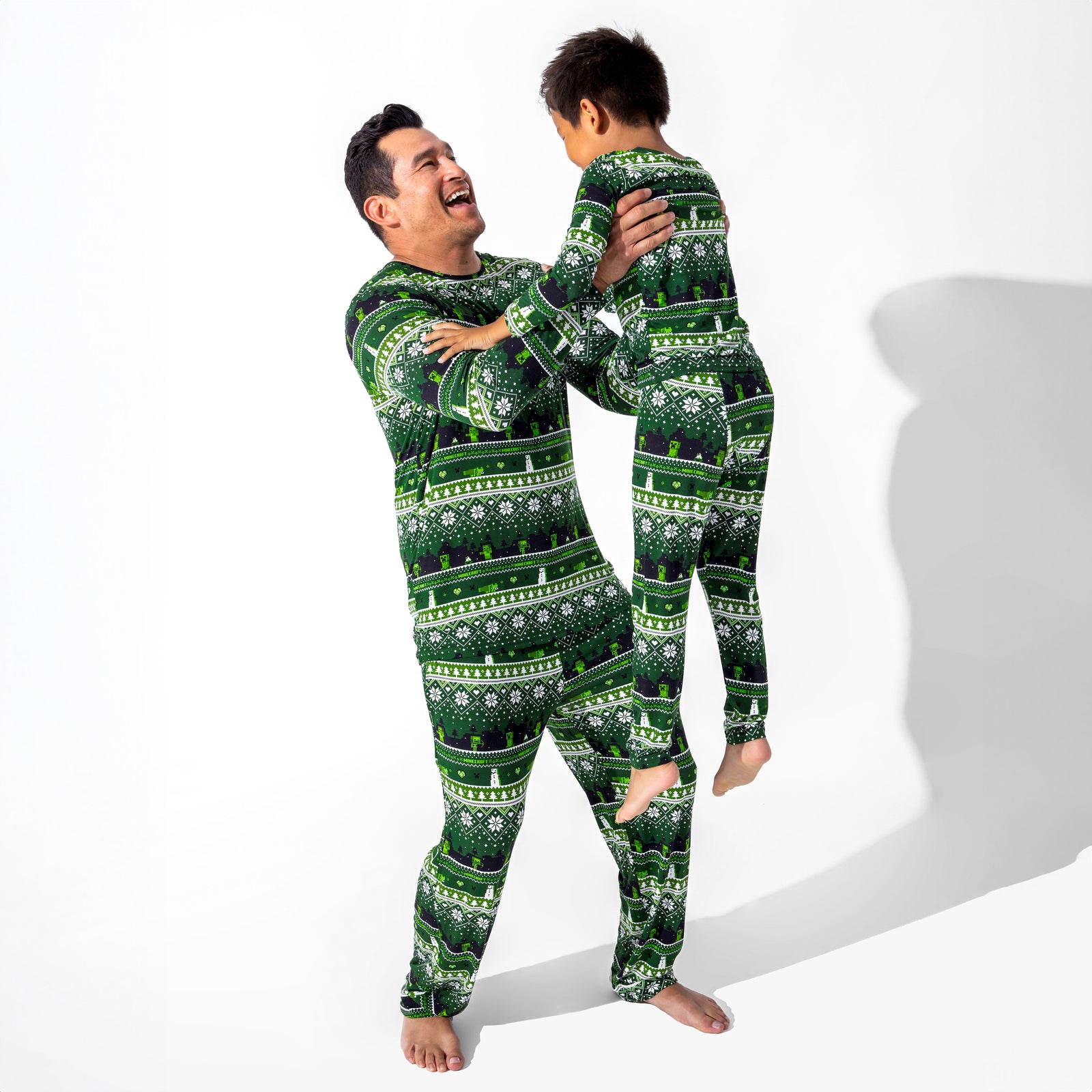 Minecraft Creeper Holiday Bamboo Men's Pajama Set