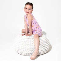 The Eye Pink Bamboo Girls' Sleeveless Dress