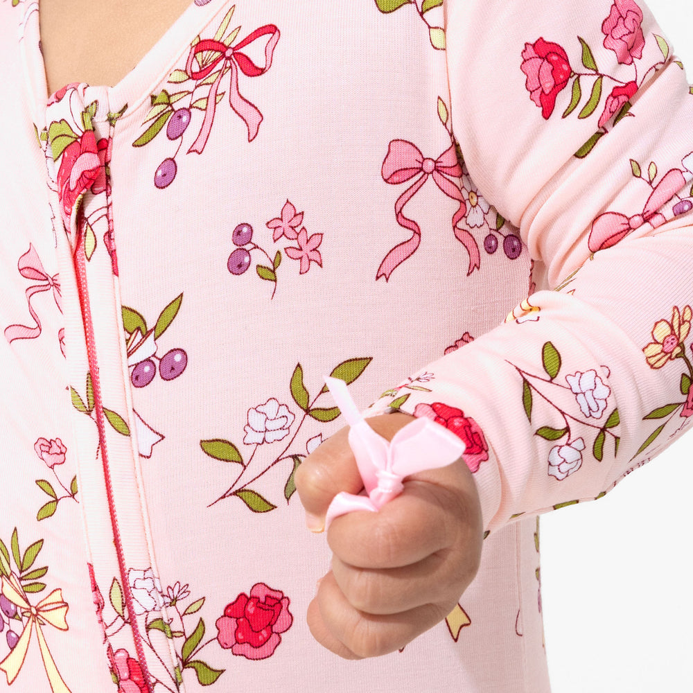 Bows & Blooms Bamboo Convertible Footie