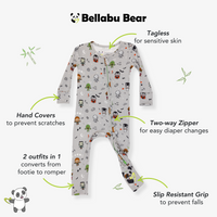 Little Monsters Bamboo Convertible Footie