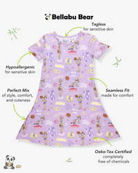 Lola Bunny Bamboo Girls' Short Sleeve Dress