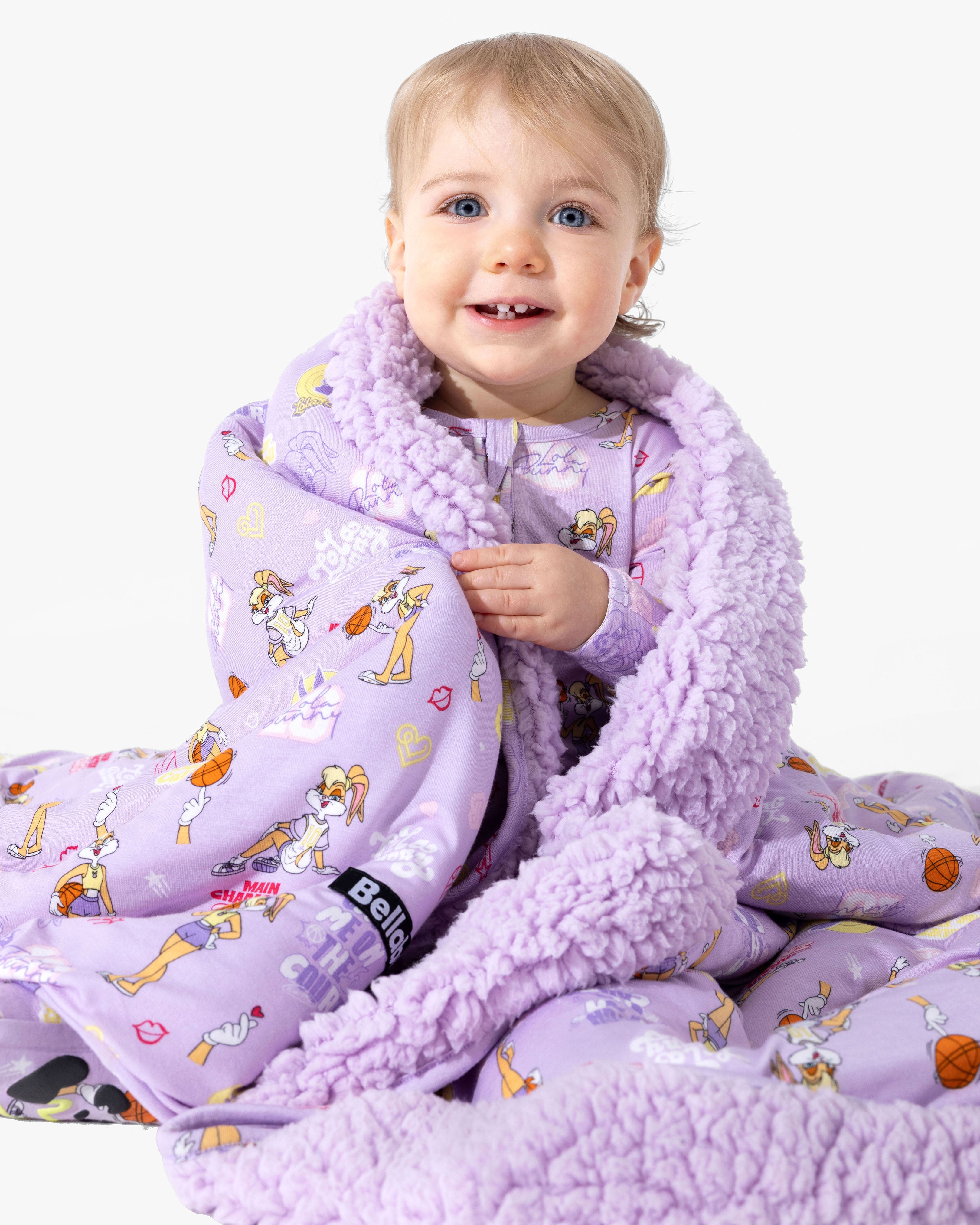 Lola Bunny Bamboo Sherpa Blanket | Soft Reversible Bamboo & Sherpa