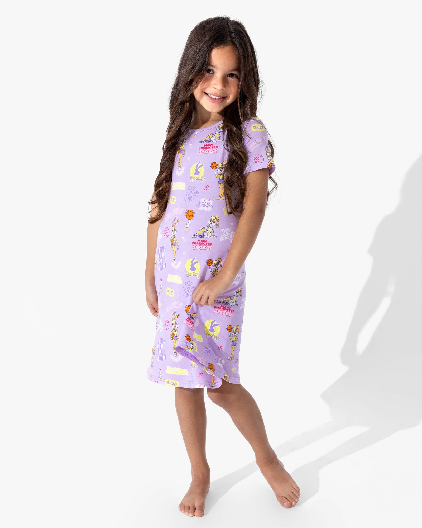 Lola Bunny Bamboo Girls' Short Sleeve Dress