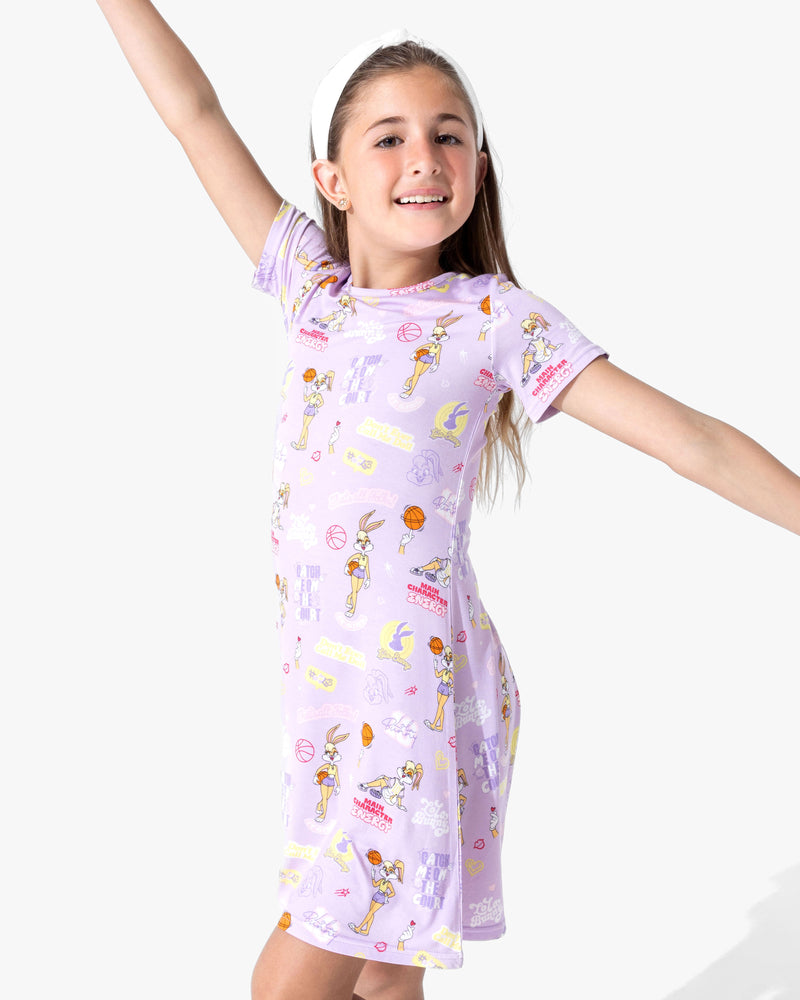 Lola Bunny Bamboo Girls' Short Sleeve Dress