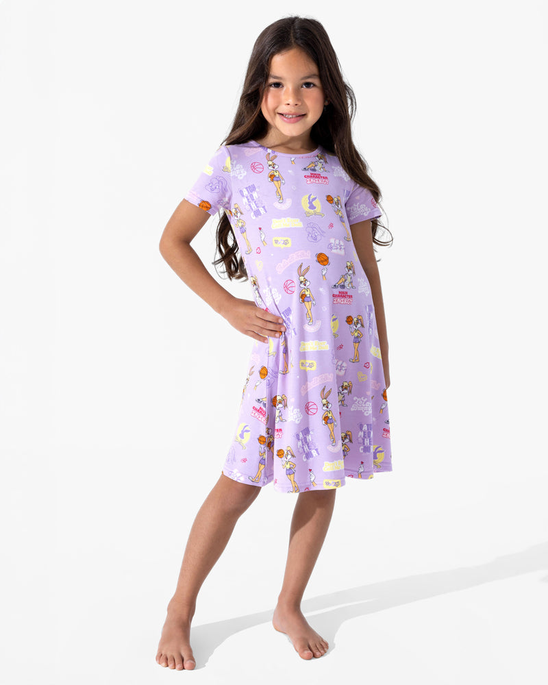 Lola Bunny Bamboo Girls' Short Sleeve Dress