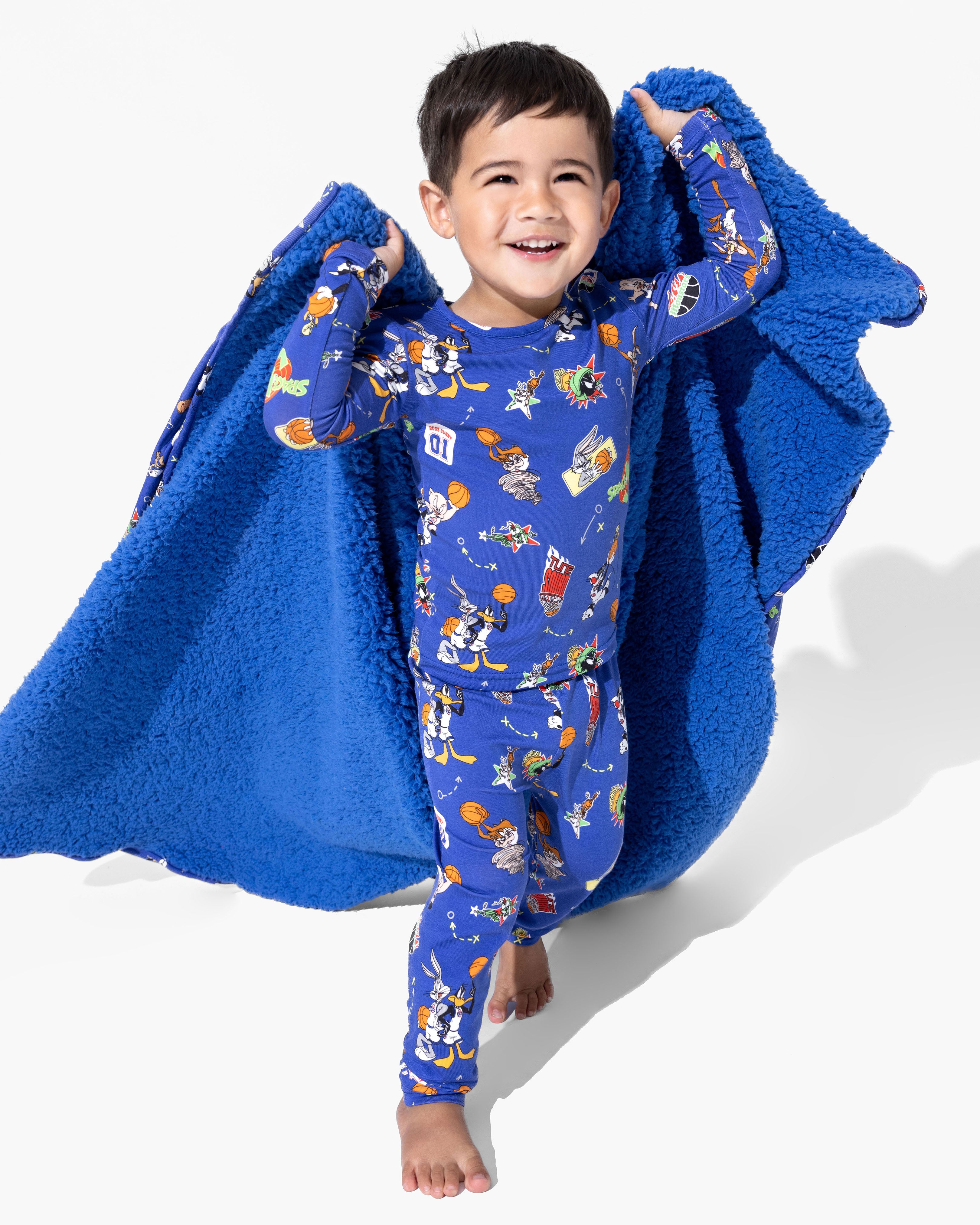 Space Jam Bamboo Sherpa Blanket | Ultra Soft Reversible Bamboo