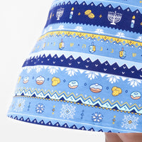 Hanukkah Fair Isle Bamboo Girls' Long Sleeve Dress
