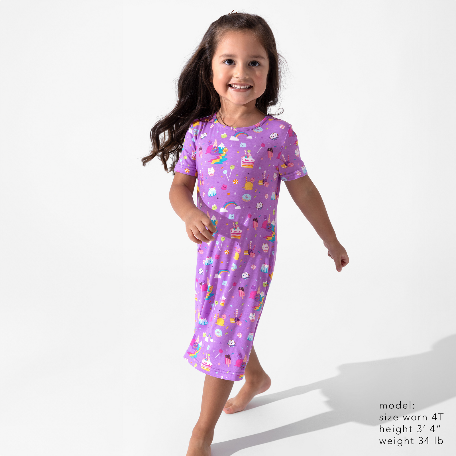 Gabby's Dollhouse: Sweet Treats Bamboo Girls' Short Sleeve Dress