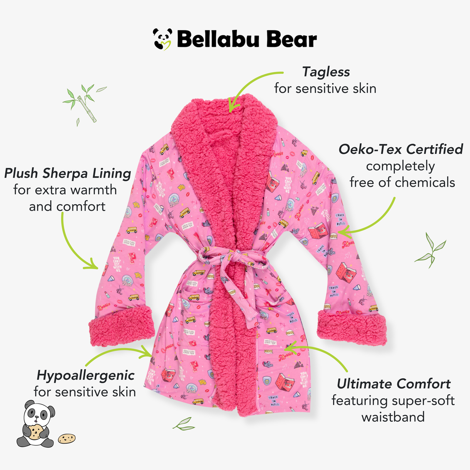 Mean Girls: So Fetch Bamboo Adults Sherpa Bathrobe