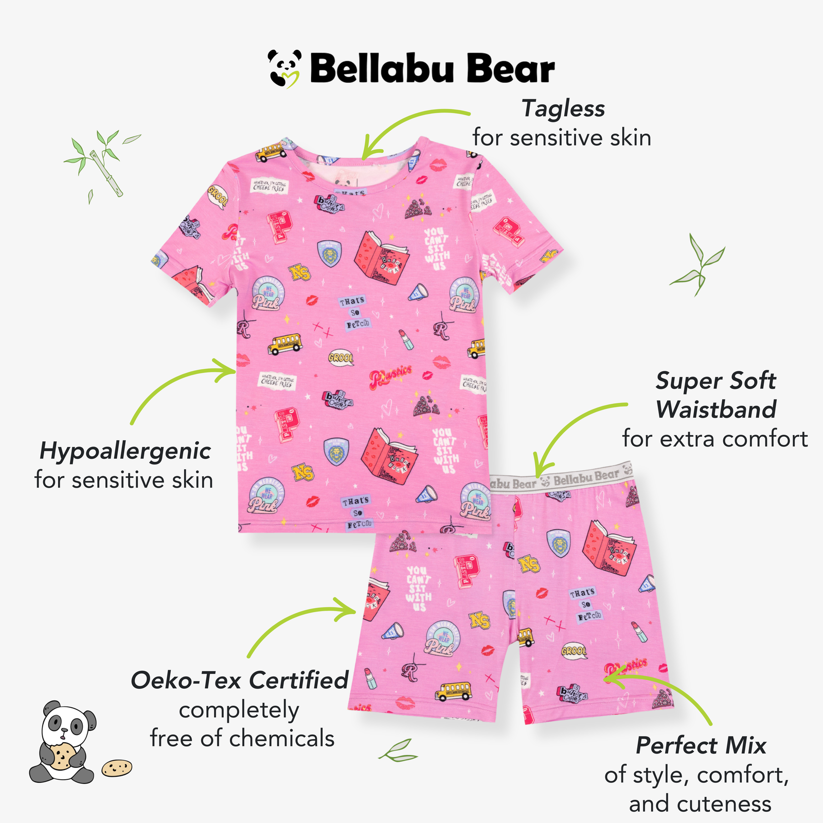 Mean Girls: So Fetch Bamboo Kids Pajama Short Set