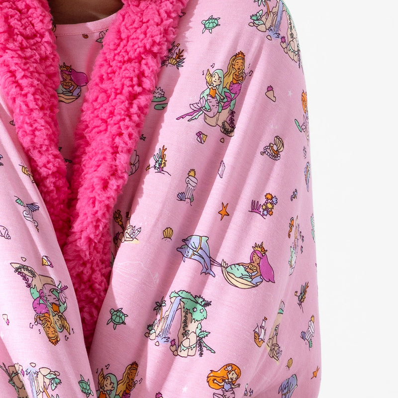 Mermaid Lagoon Bamboo Sherpa Blanket