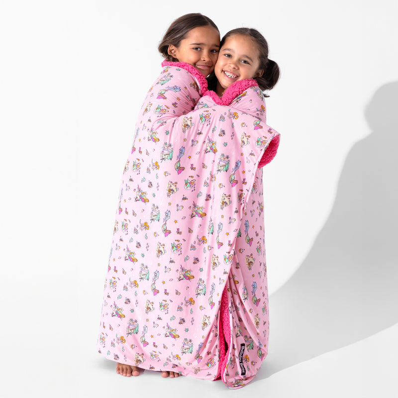 Mermaid Lagoon Bamboo Sherpa Blanket