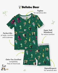 Minecraft: Midnight Mobs Bamboo Kids Pajama Short Set