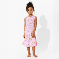 Milk & Cookies Pink Bamboo Girls' Sleeveless Dress