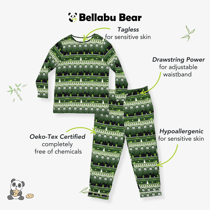 Minecraft: Creeper Holiday Bamboo Men's Pajama Set