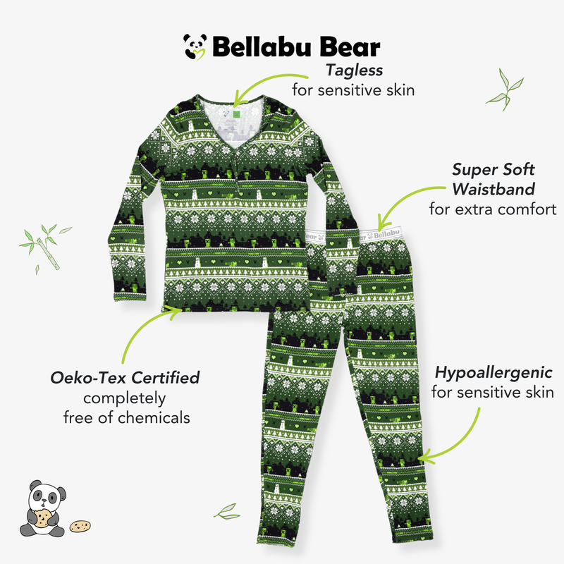 Minecraft: Creeper Holiday Bamboo Women's Pajama Set