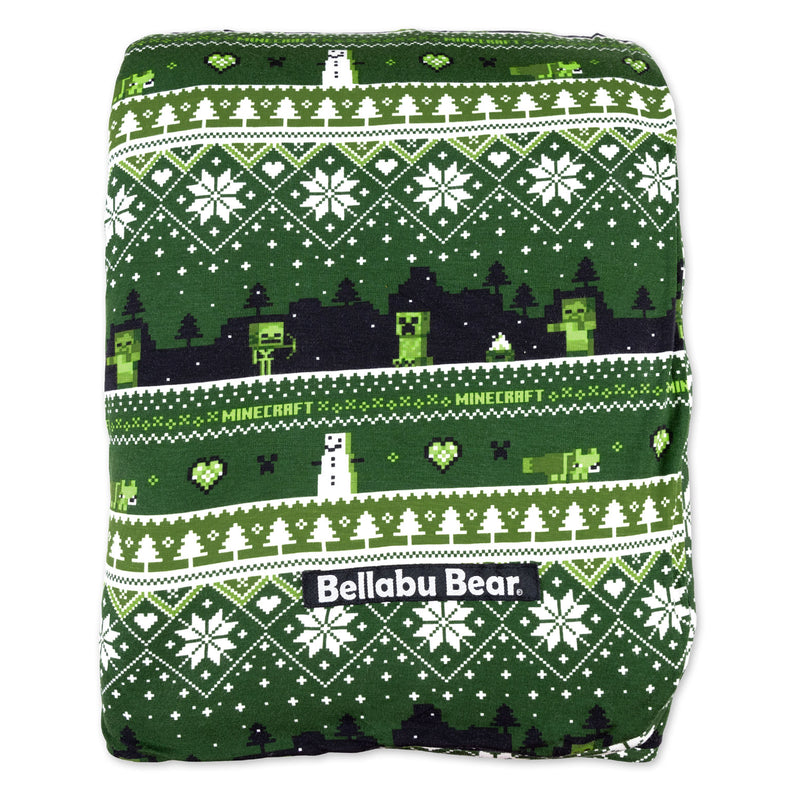Minecraft: Creeper Holiday Bamboo Sherpa Blanket