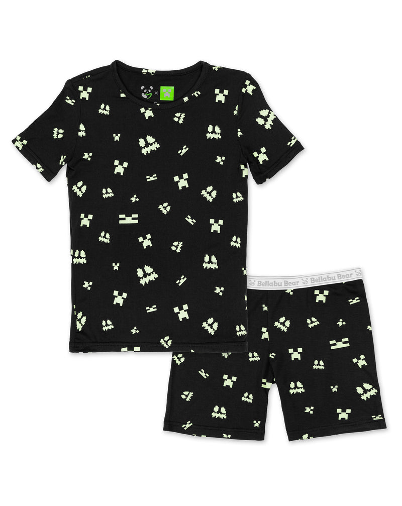 Minecraft: Creeper Halloween Bamboo Kids Pajama Short Set