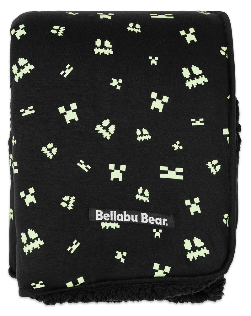 Minecraft: Creeper Halloween Bamboo Sherpa Blanket