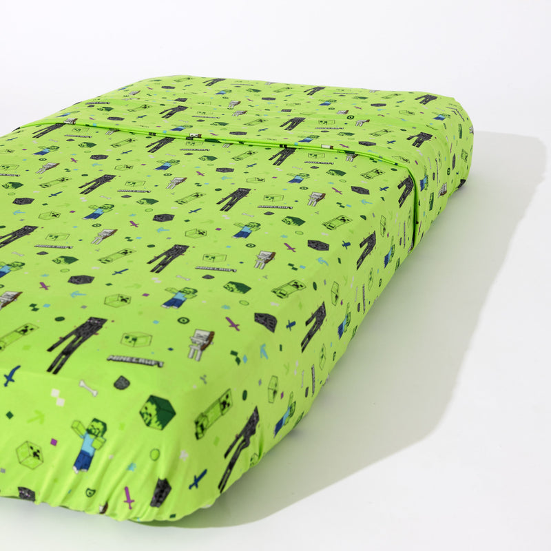 Minecraft Mob Squad Bamboo Bed Sheet Set