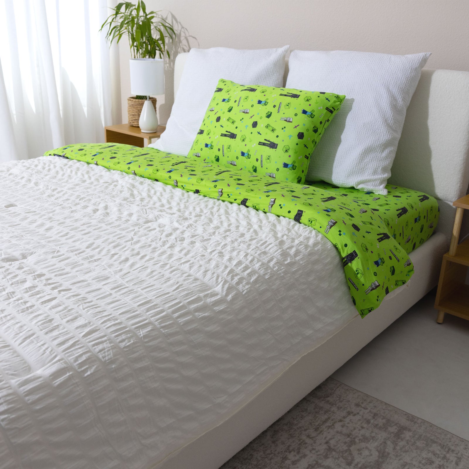 Minecraft Mob Squad Bamboo Bed Sheet Set