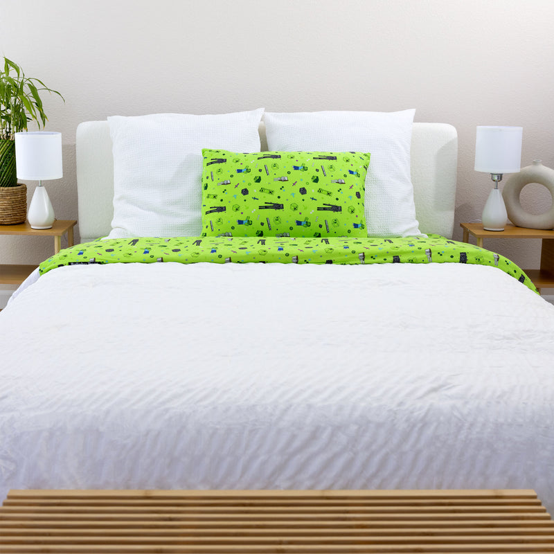 Minecraft Mob Squad Bamboo Bed Sheet Set