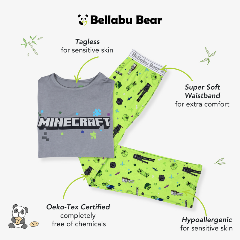 Minecraft Mob Squad Bamboo Men's Pajama Set