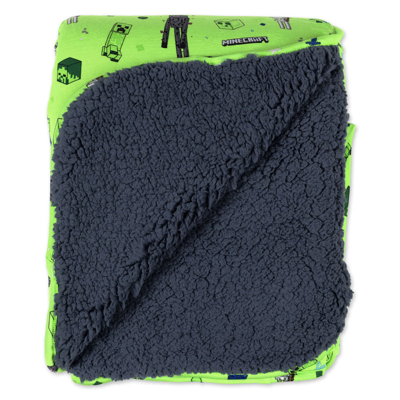 Minecraft Mob Squad Bamboo Sherpa Blanket