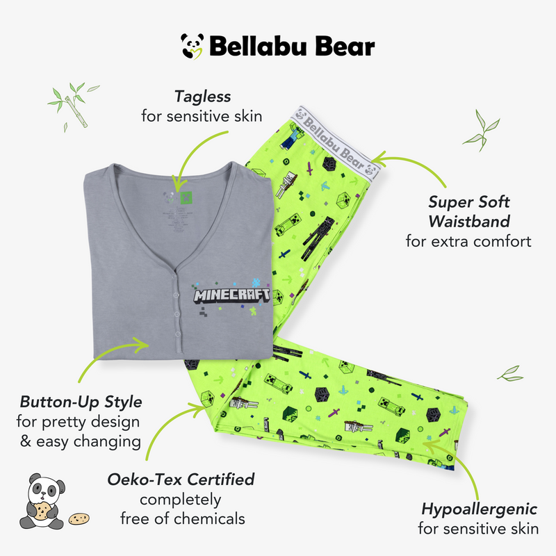 Minecraft Mob Squad Bamboo Women's Pajama Set