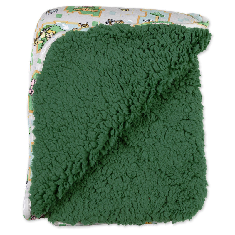 Minecraft Overworld Dreams Bamboo Sherpa Blanket