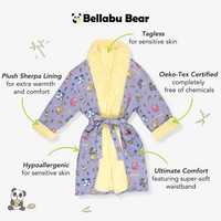 Minecraft Pixel Pals Bamboo Adult Sherpa Bathrobe