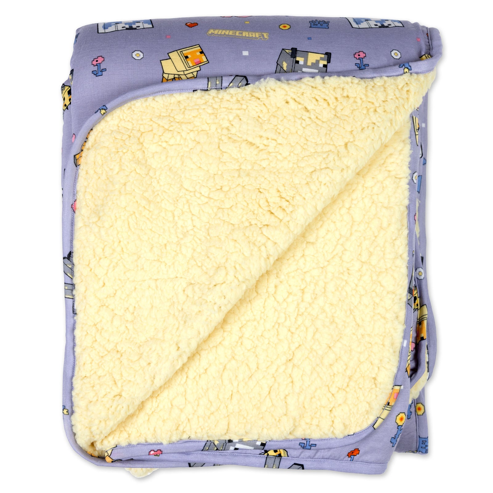 Minecraft Pixel Pals Bamboo Sherpa Blanket